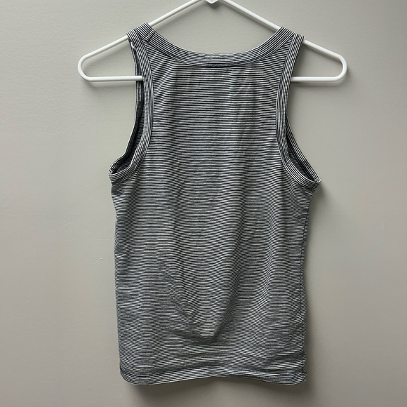 American Eagle Black & White Striped Tank Top - Picture 2 of 4